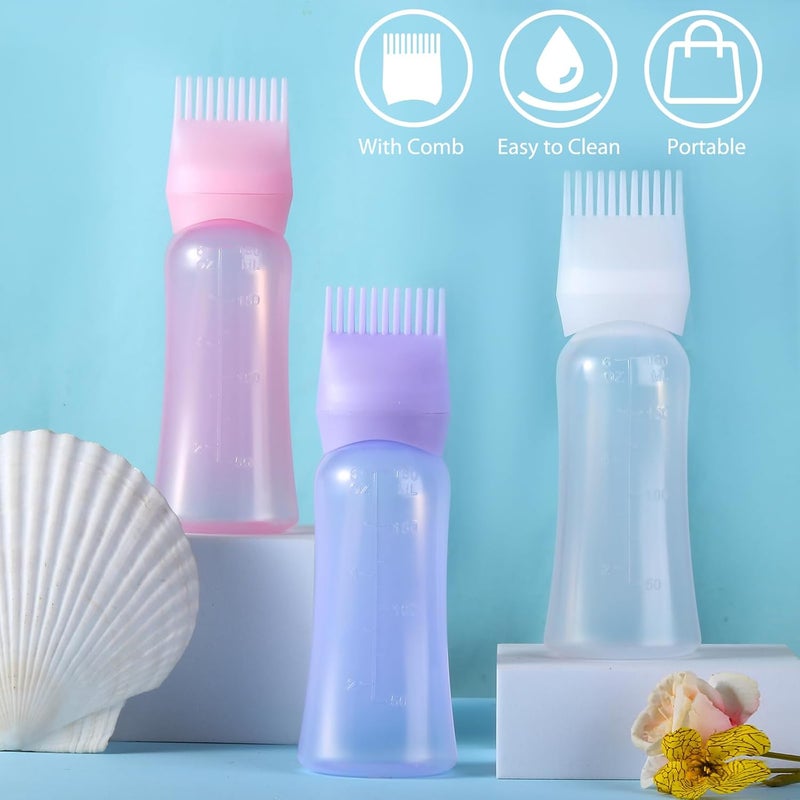 Dymoece D Root Comb Applicator Bottle 6 Ounce Hair Oil Applicator for Hair Dye, Hair Oiler Comb Bottle with Graduated Scale - Image 4